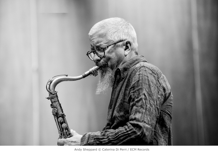 Andy Sheppard playing the saxophone